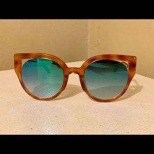 PENNY (Honey Tortoise & Blue Flash Gradient Lens)